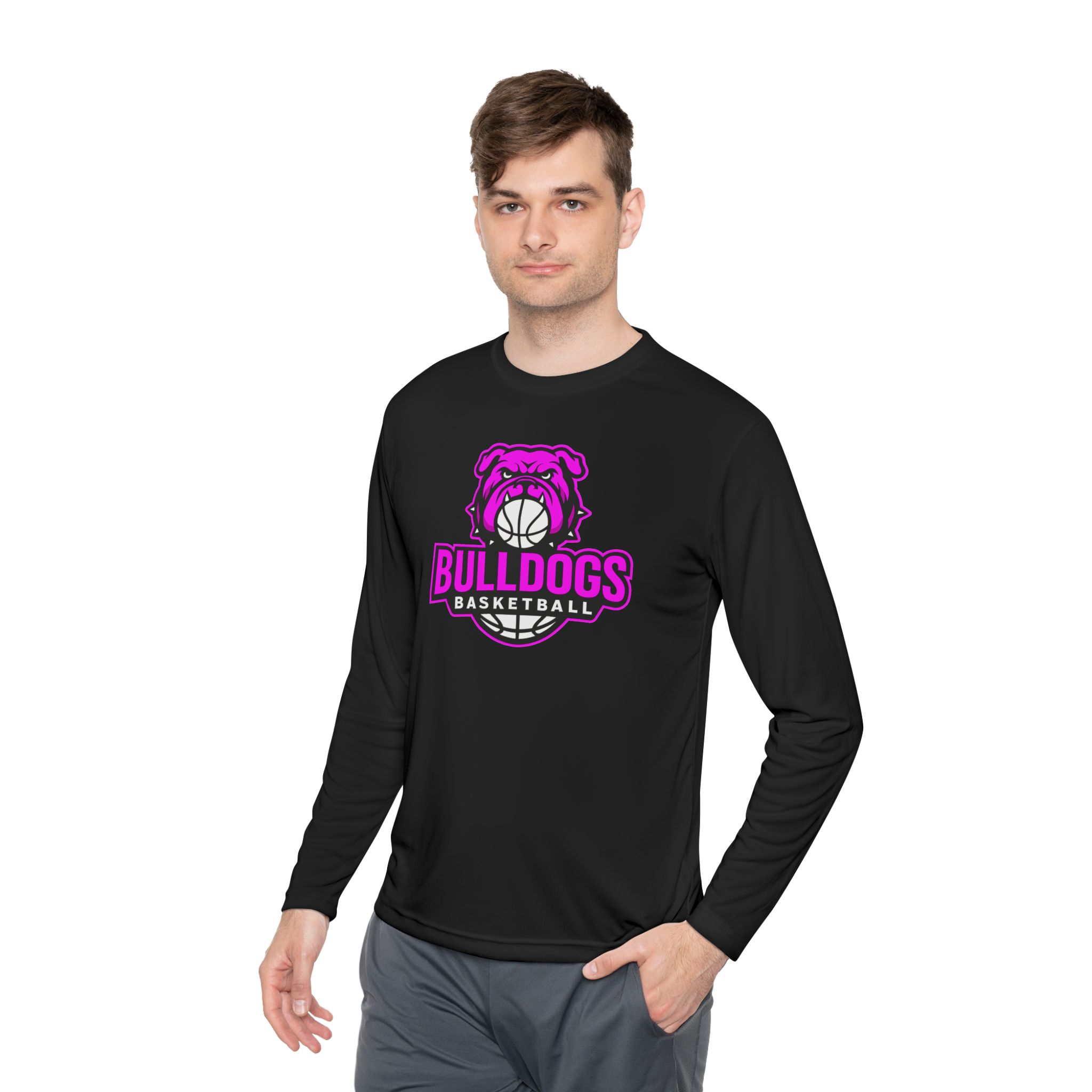 Batavia Bulldogs Basketball - Unisex Lightweight Long Sleeve Tee - Image 7